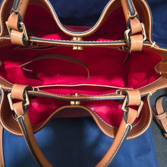 Dooney & Bourke Burgundy Florentine Leather Small Brenna - Picture 2 of 8